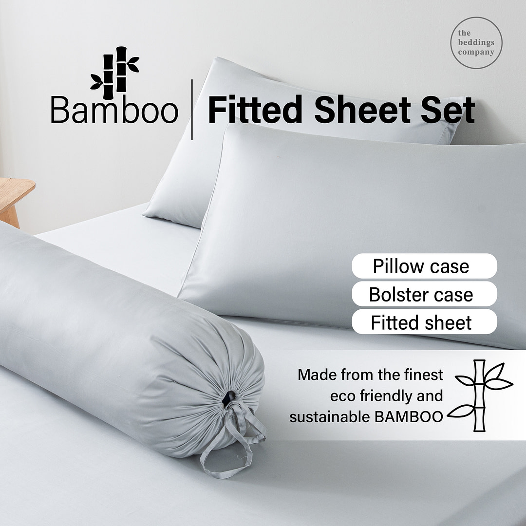 2026 bamboo fitted bedsheet 4in1 set | thebeddingscompany