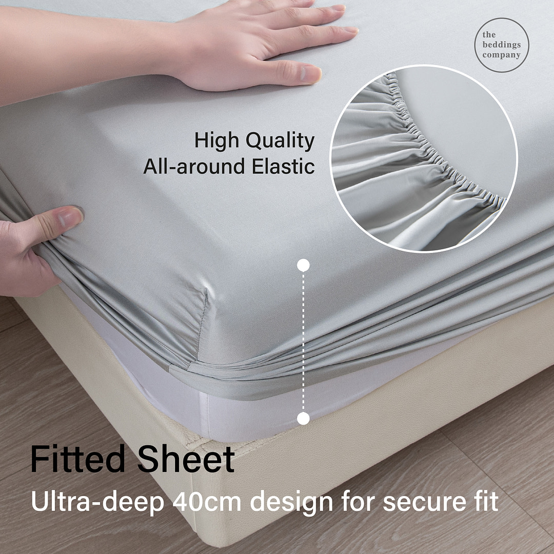 2026 bamboo fitted bedsheet 4in1 set | thebeddingscompany